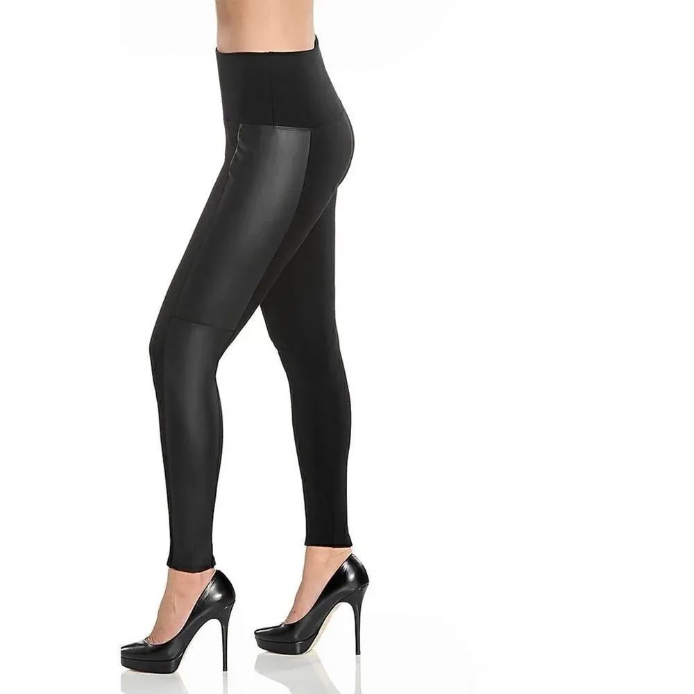 Lysse Vegan Leather Side Panel Ponte Leggings